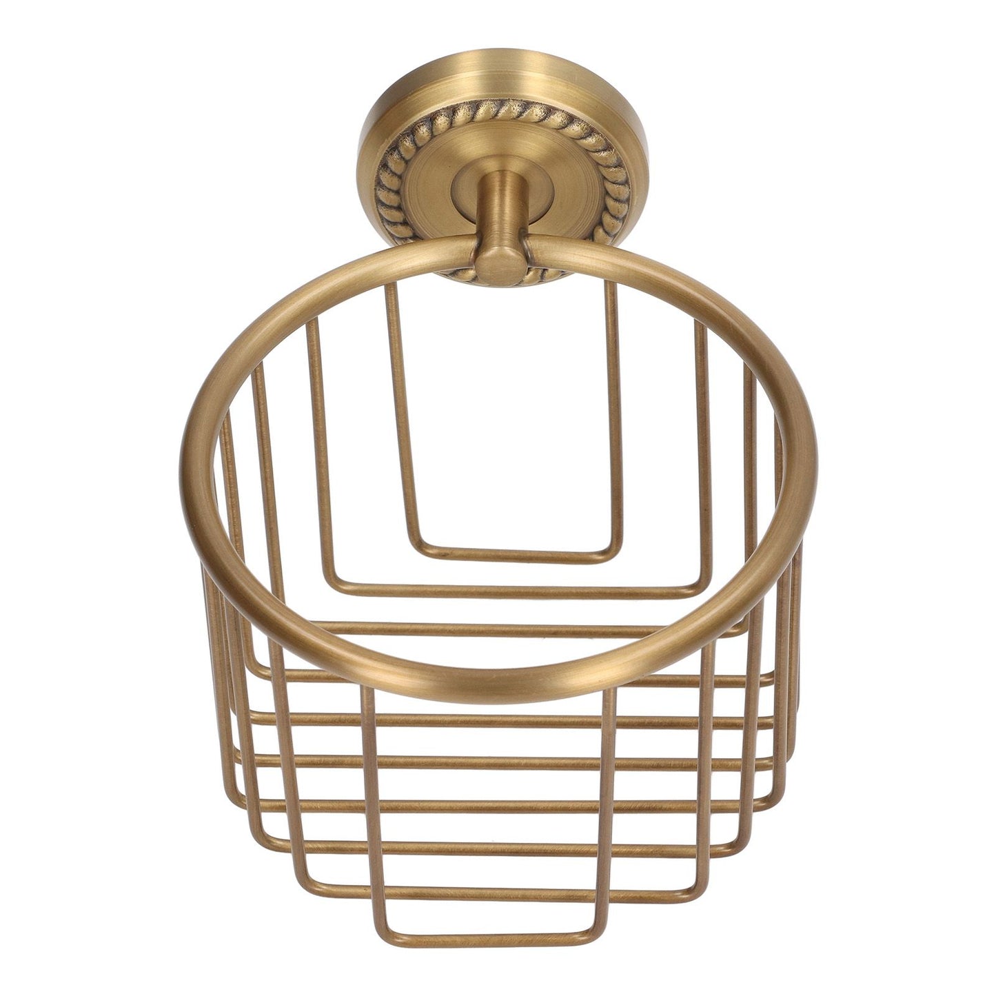 Hollow Out Toilet Paper Holder Antique Rust Proof Wall Mounted Tissue Roll Basket Rack for Bathroom V1294-YM0521-3112220089511