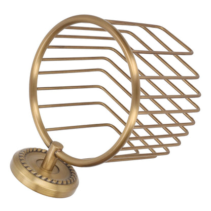 Hollow Out Toilet Paper Holder Antique Rust Proof Wall Mounted Tissue Roll Basket Rack for Bathroom V1294-YM0521-3112220089511