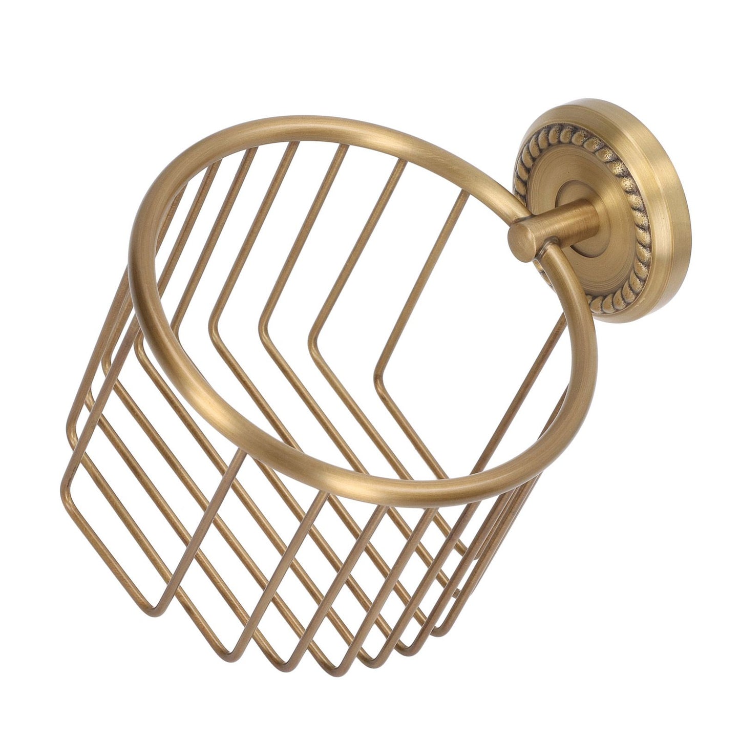 Hollow Out Toilet Paper Holder Antique Rust Proof Wall Mounted Tissue Roll Basket Rack for Bathroom V1294-YM0521-3112220089511