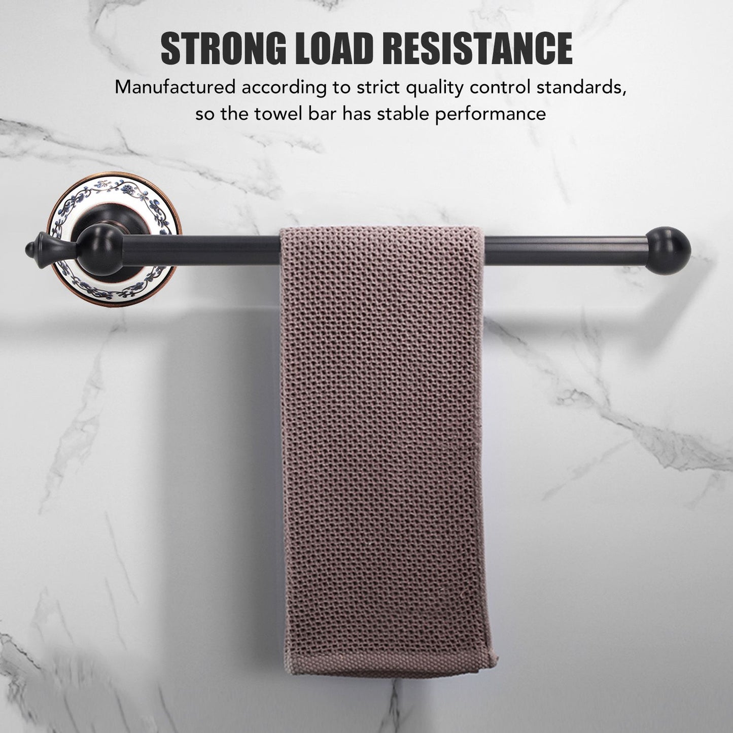 Retro Copper Bathroom Towel Bar Single Bath Towel Rack for Kitchen Wall Bathroom Wall V1294-YM0521-3112220089911
