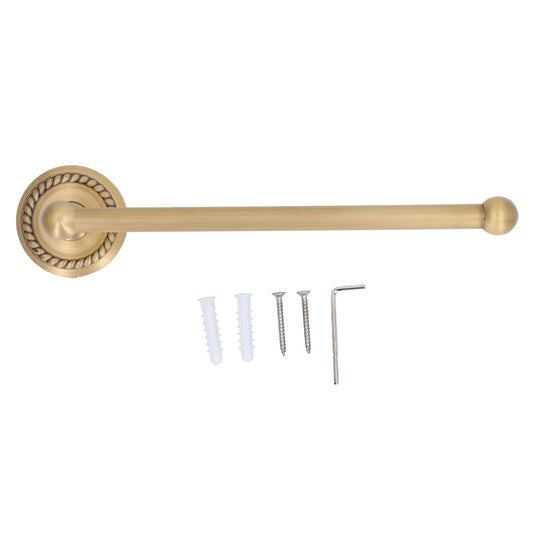 Bathroom Towel Rack Vintage Copper Single Rod Twisted Pattern Towel Bar for Hotel Home Kitchen V1294-YM0521-3112220090111