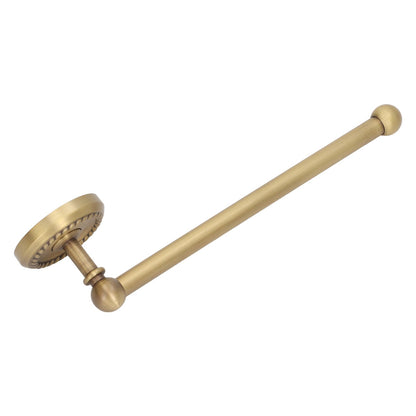 Bathroom Towel Rack Vintage Copper Single Rod Twisted Pattern Towel Bar for Hotel Home Kitchen V1294-YM0521-3112220090111