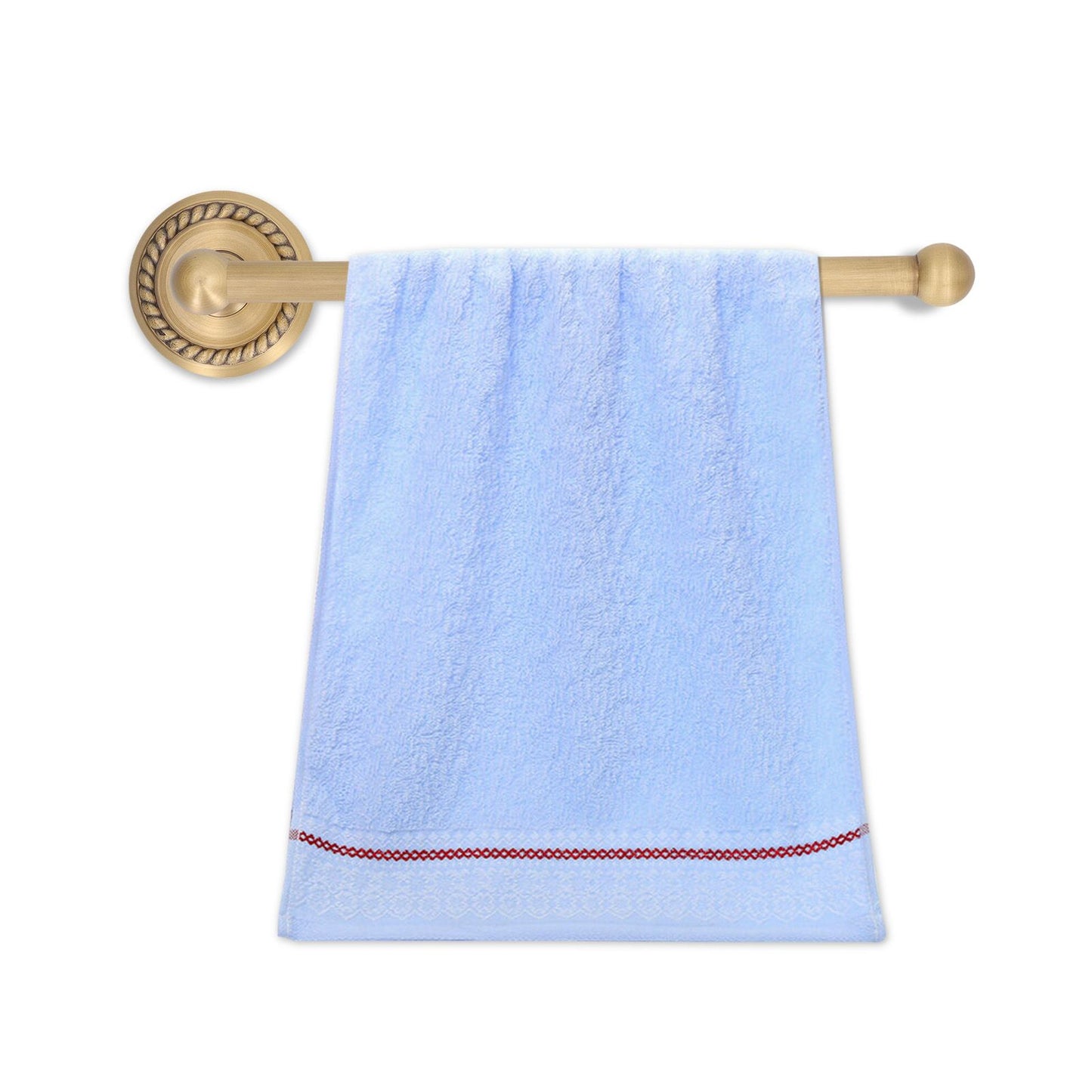 Bathroom Towel Rack Vintage Copper Single Rod Twisted Pattern Towel Bar for Hotel Home Kitchen V1294-YM0521-3112220090111