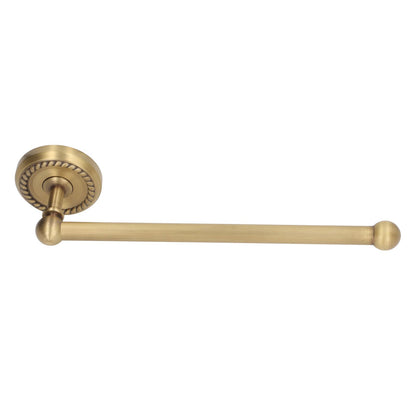 Bathroom Towel Rack Vintage Copper Single Rod Twisted Pattern Towel Bar for Hotel Home Kitchen V1294-YM0521-3112220090111