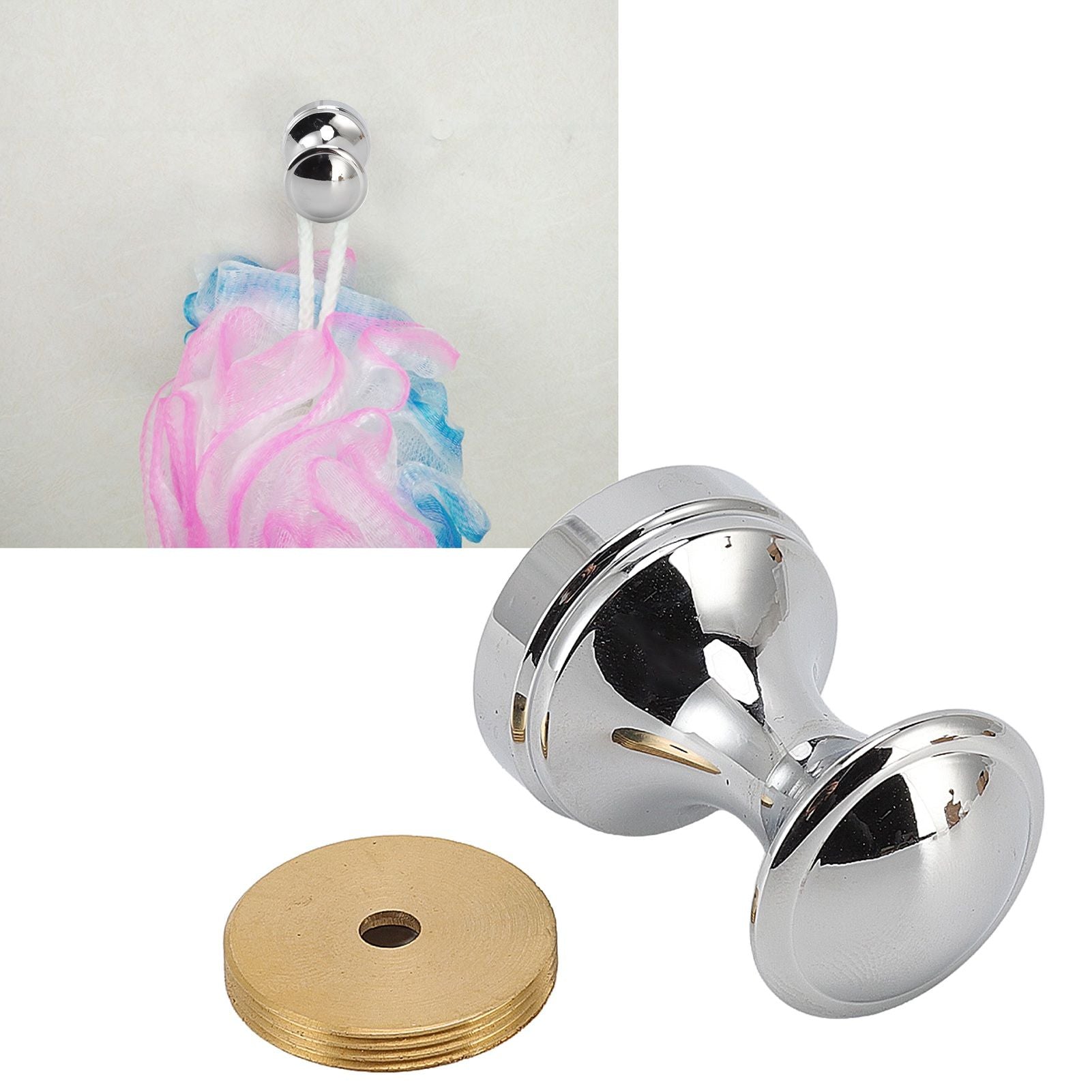 Robe Hook Simple Beautiful Copper Single Wall Hooks Clothes Hook for Bathrooms Barber Stores Plating Color V1294-YM0521-3112220090214