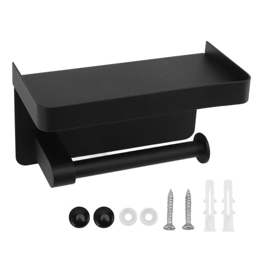 Toilet Paper Holder with Shelf Stainless Steel Minimalist Style Wall Mounted Waterproof Toilet Paper Roll V1294-YM0521-3112220090712