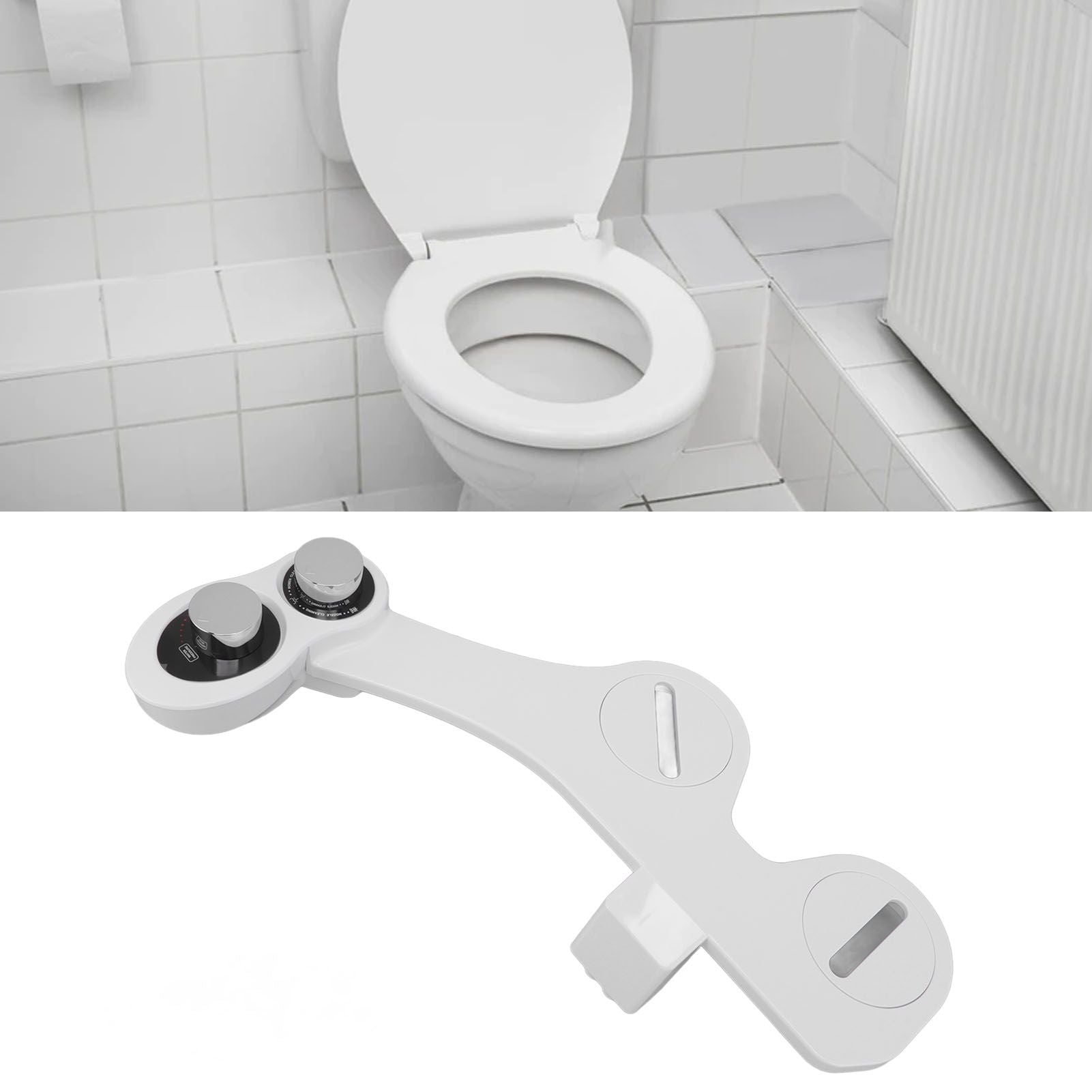 Toilet Bidet Attachment Sprayer Front Back Cleansing Cold Water with 2 Retractable Nozzles V1294-YM0521-3112220091811