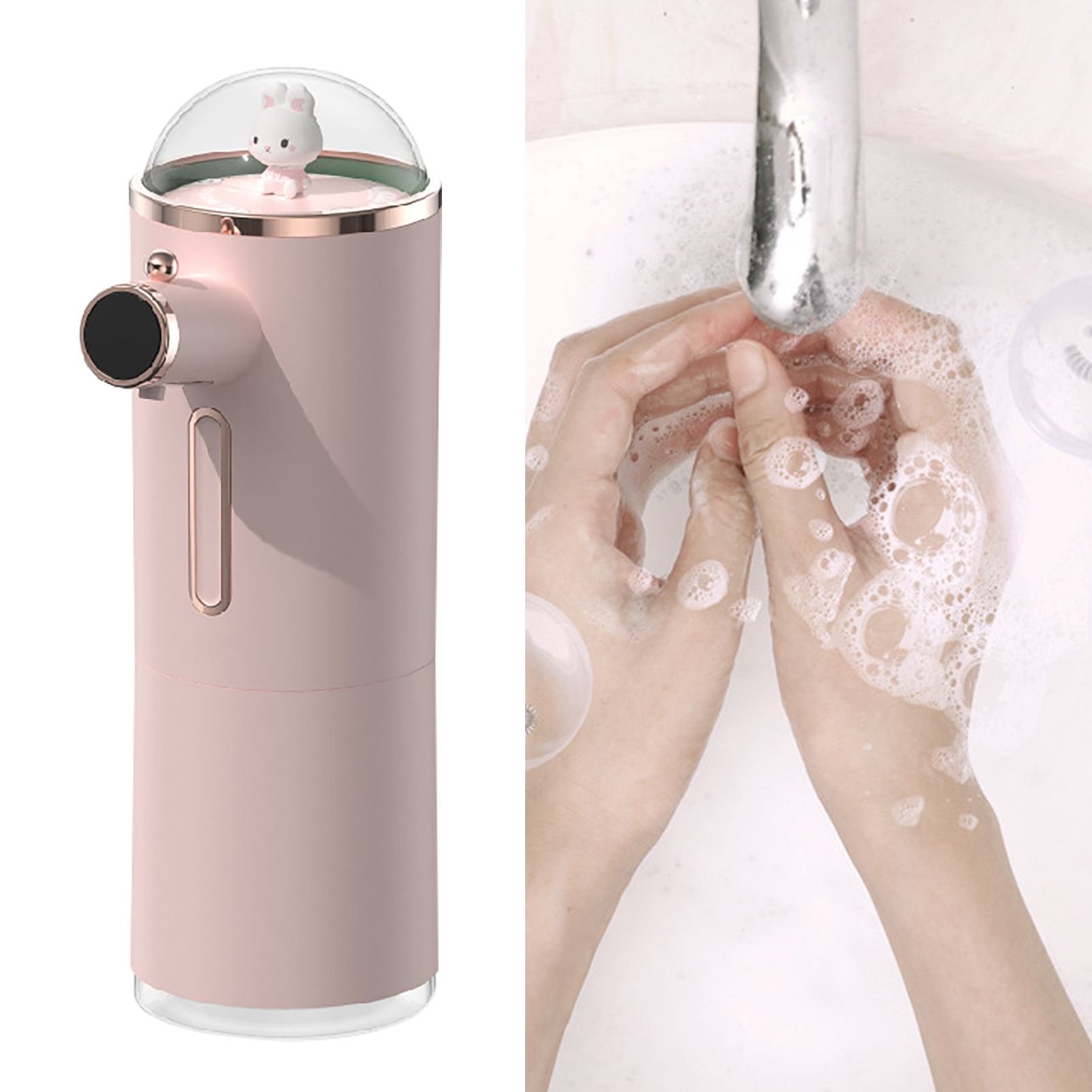 Automatic Foam Soap Dispenser Cute Intelligent Infrared Sensor Waterproof Rechargeable Touchless Automatic V1294-YM0521-3112220094413