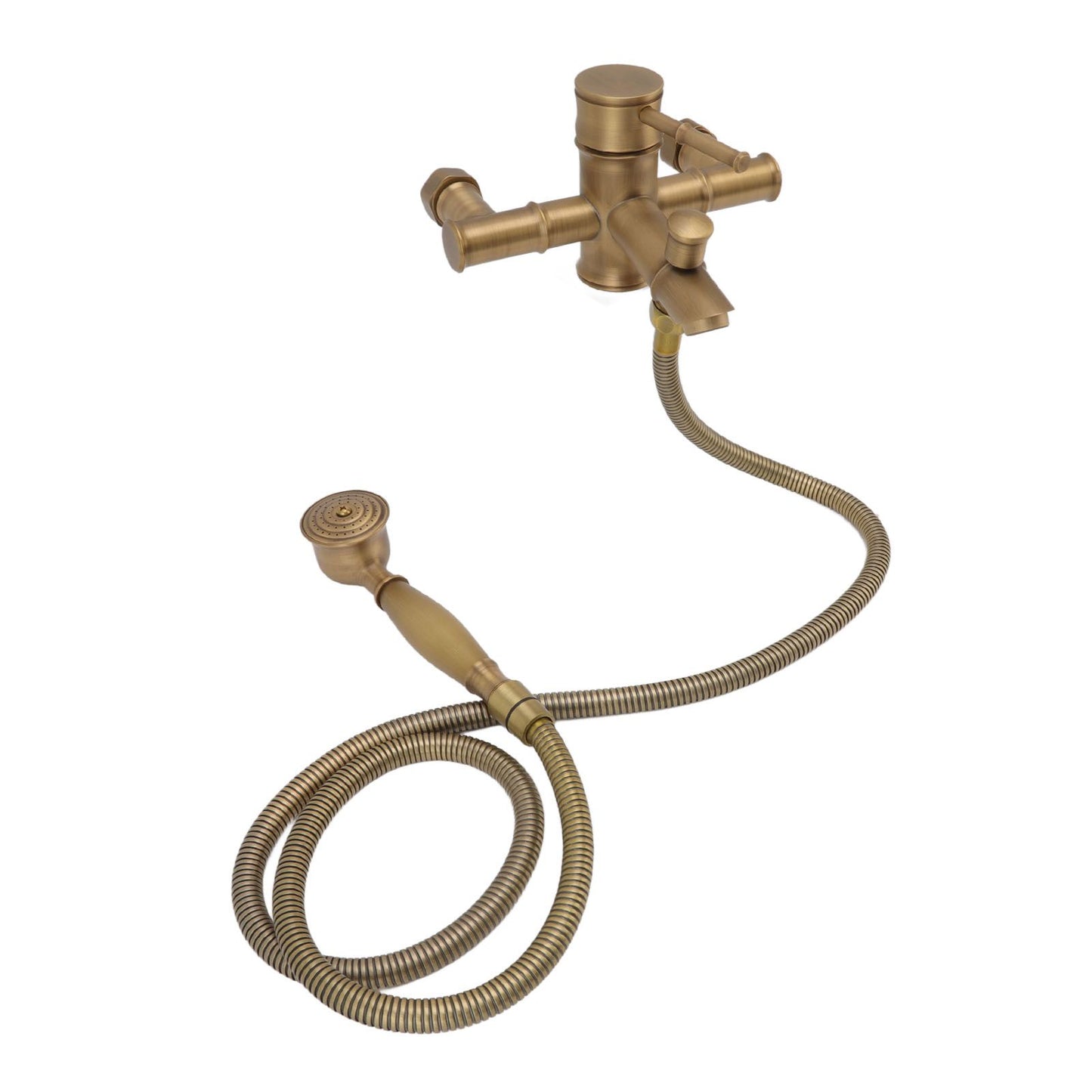 Brass Bathroom Shower European Antique Simple Wall Mount Handheld Shower Set with Accessories for Bathroom V1294-YM0521-3112220097011