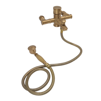 Brass Bathroom Shower European Antique Simple Wall Mount Handheld Shower Set with Accessories for Bathroom V1294-YM0521-3112220097011