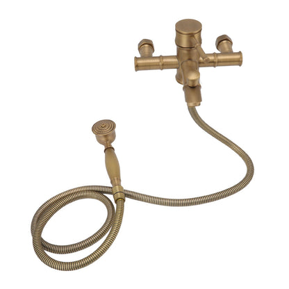 Brass Bathroom Shower European Antique Simple Wall Mount Handheld Shower Set with Accessories for Bathroom V1294-YM0521-3112220097011