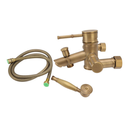 Brass Bathroom Shower European Antique Simple Wall Mount Handheld Shower Set with Accessories for Bathroom V1294-YM0521-3112220097011