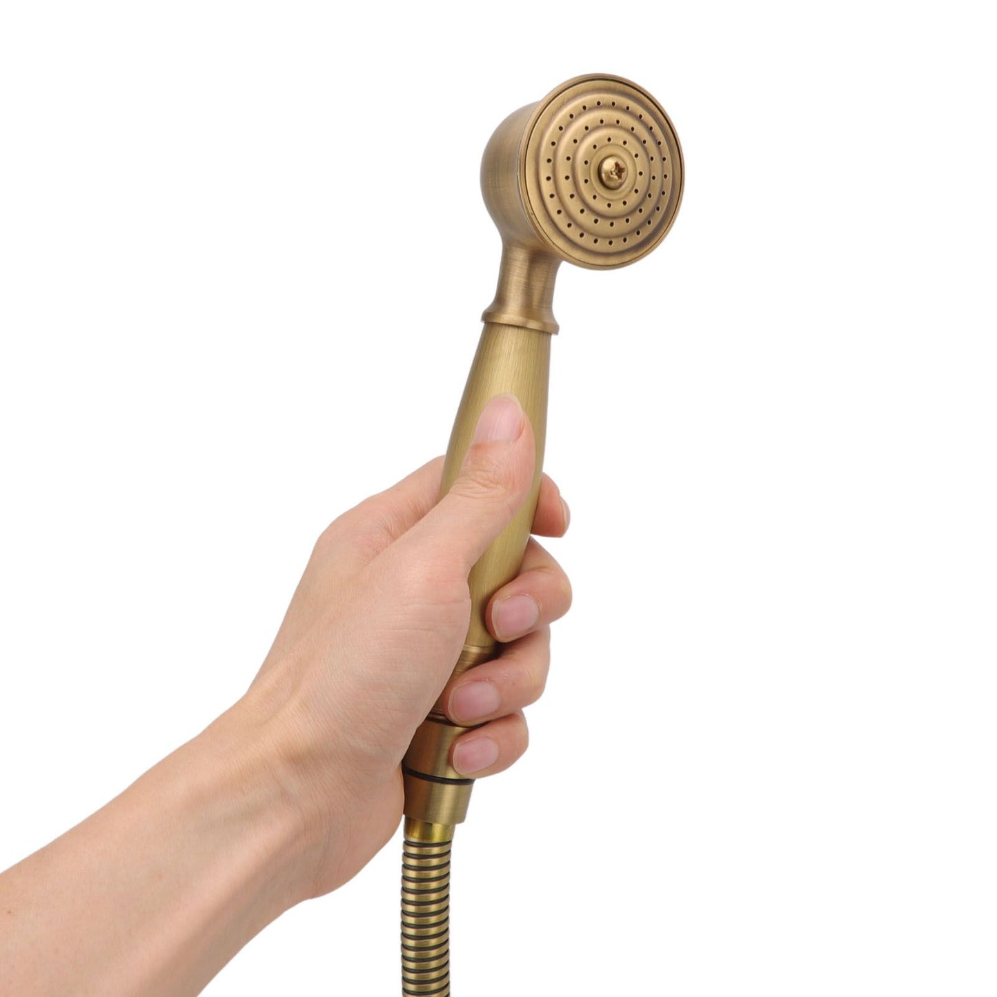 Brass Bathroom Shower European Antique Simple Wall Mount Handheld Shower Set with Accessories for Bathroom V1294-YM0521-3112220097011