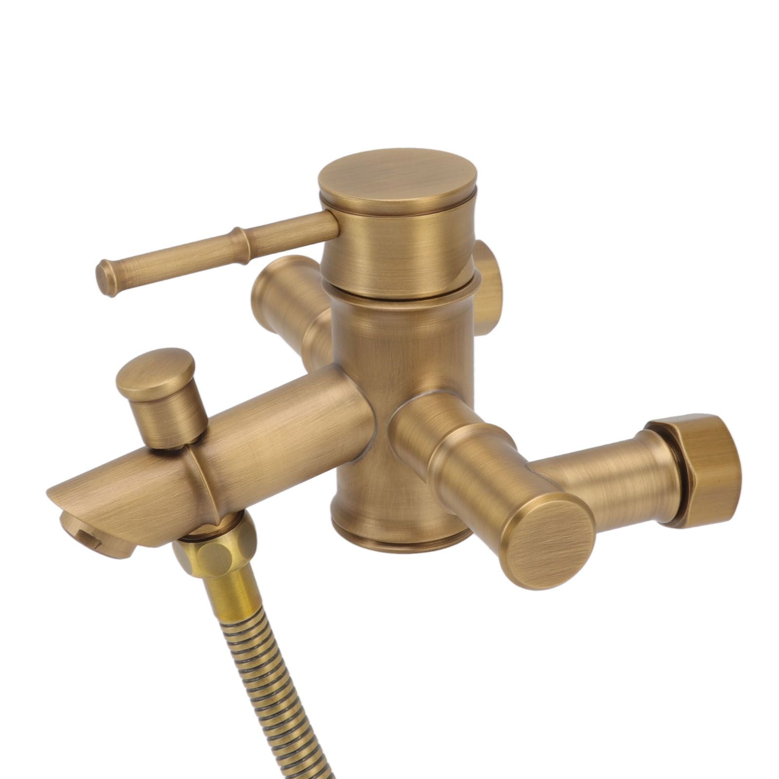 Brass Bathroom Shower European Antique Simple Wall Mount Handheld Shower Set with Accessories for Bathroom V1294-YM0521-3112220097011