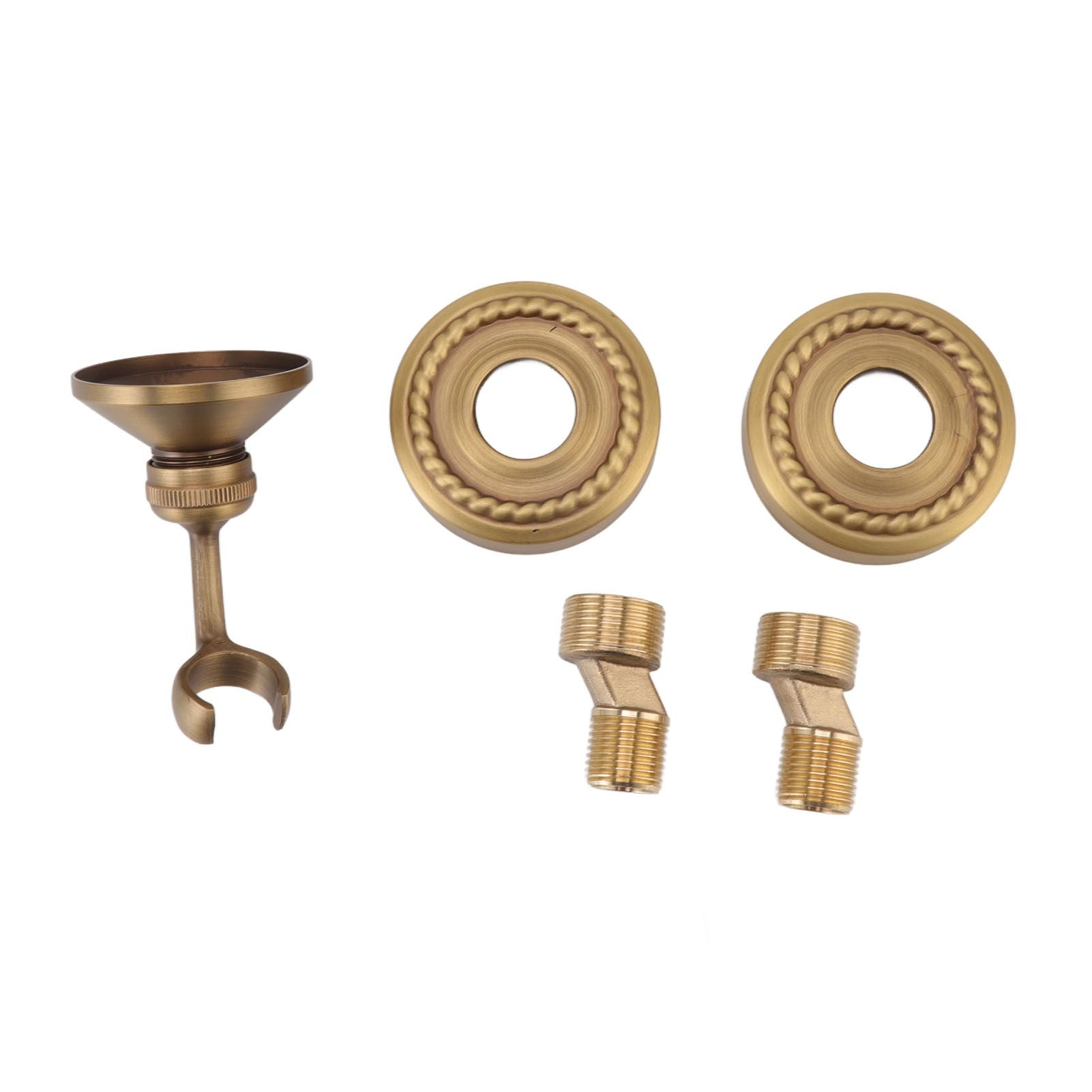 Brass Bathroom Shower European Antique Simple Wall Mount Handheld Shower Set with Accessories for Bathroom V1294-YM0521-3112220097011