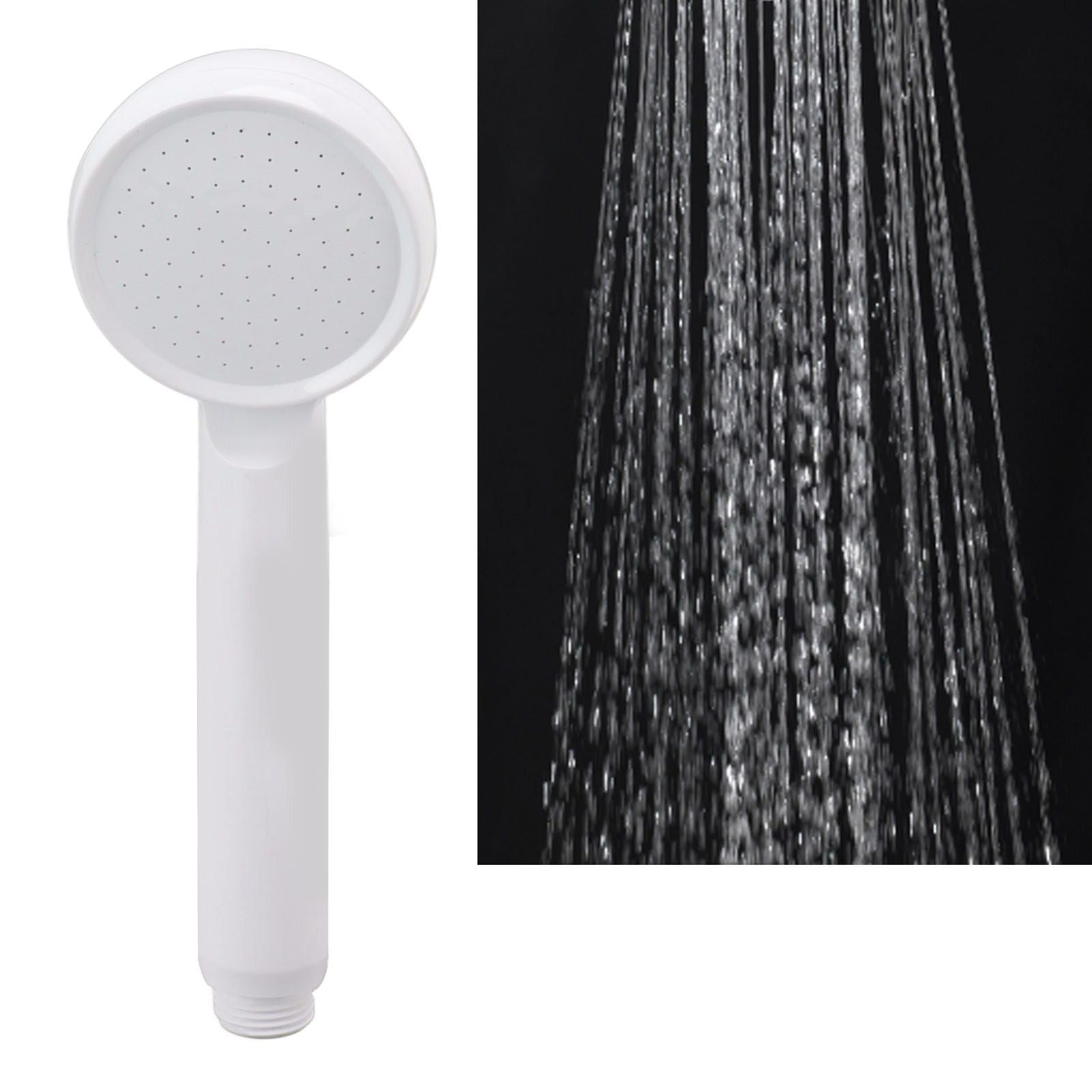 Rain Shower Head Simple Thicken Baking Process Handheld Shower Head with Ergonomic Handle for Bathroom White V1294-YM0521-3112230003011