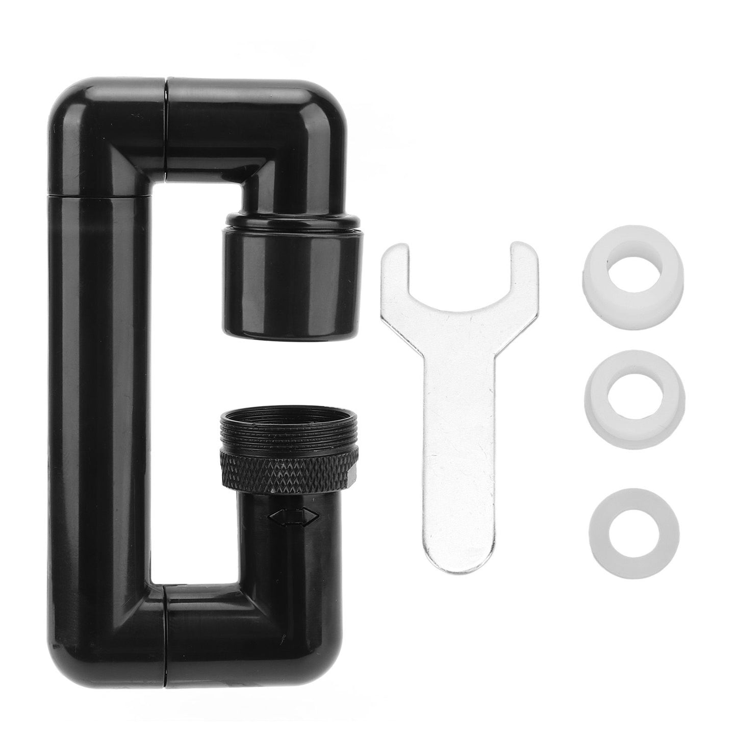 Rotating Telescopic Faucet Mechanical Swivel Arm Faucet for Kitchen Bathroom Sink Washbasin Black V1294-YM0521-3112230010911