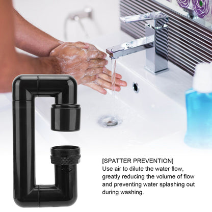 Rotating Telescopic Faucet Mechanical Swivel Arm Faucet for Kitchen Bathroom Sink Washbasin Black V1294-YM0521-3112230010911