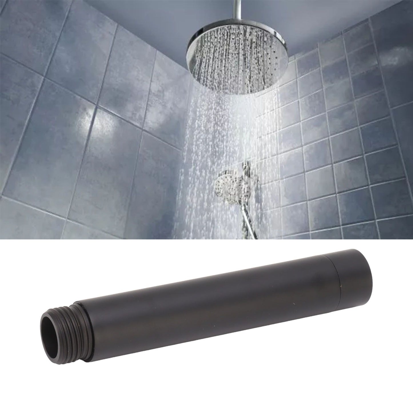 Shower Arm Stainless Steel Modern Elegant Shower Extension Pipe for Bathroom Black V1294-YM0521-3112230011711