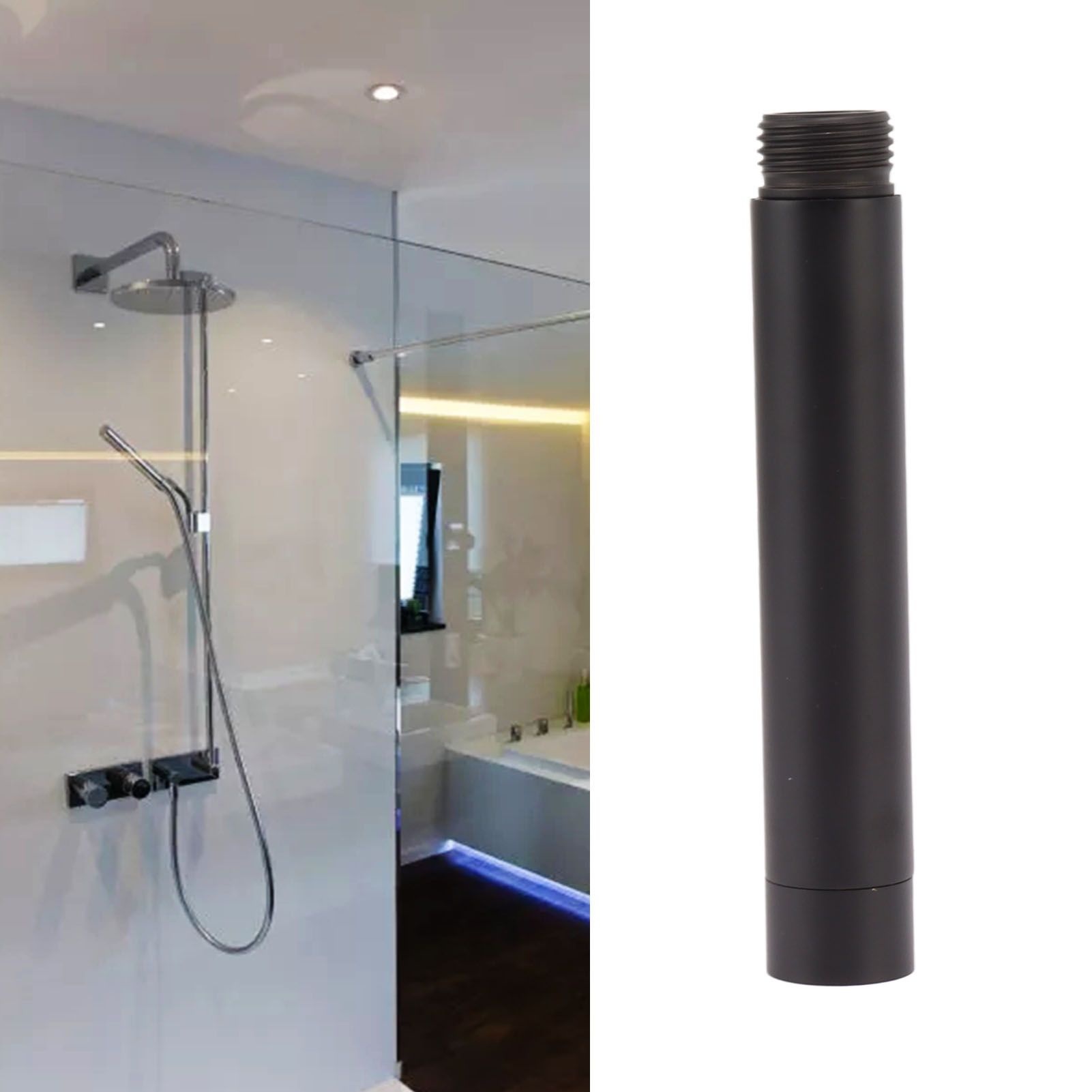Shower Arm Stainless Steel Modern Elegant Shower Extension Pipe for Bathroom Black V1294-YM0521-3112230011711