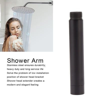Shower Arm Stainless Steel Modern Elegant Shower Extension Pipe for Bathroom Black V1294-YM0521-3112230011711