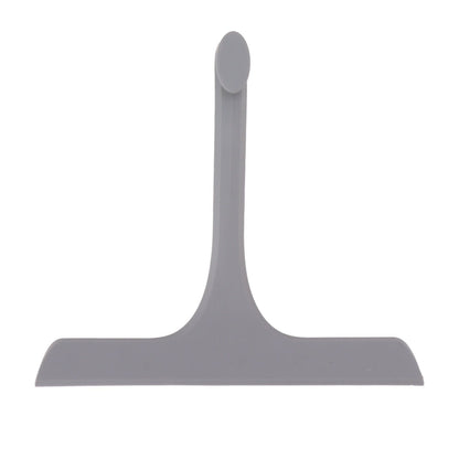 Glass Wiper with Non Slip Handle Silicone Window Cleaner Squeegee for Bathroom Windows Kitchen Mirror Grey V1294-YM0521-3112230011812