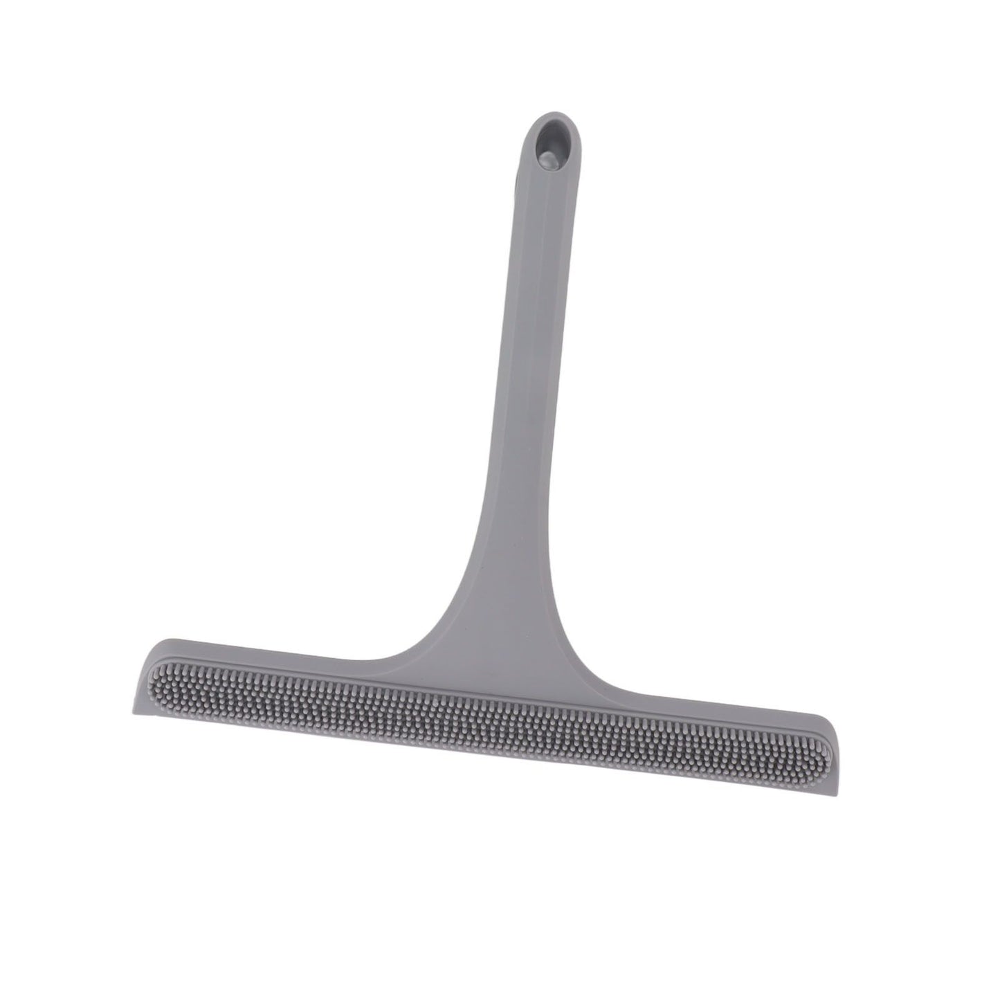 Glass Wiper with Non Slip Handle Silicone Window Cleaner Squeegee for Bathroom Windows Kitchen Mirror Grey V1294-YM0521-3112230011812