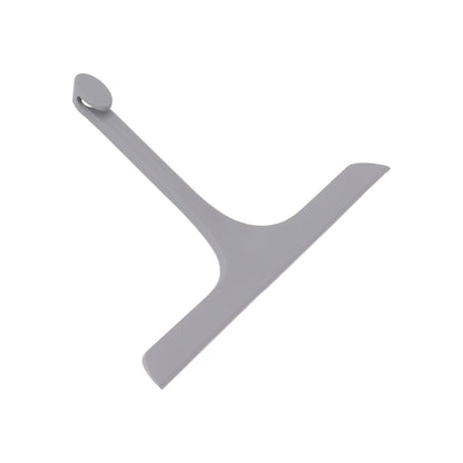 Glass Wiper with Non Slip Handle Silicone Window Cleaner Squeegee for Bathroom Windows Kitchen Mirror Grey V1294-YM0521-3112230011812