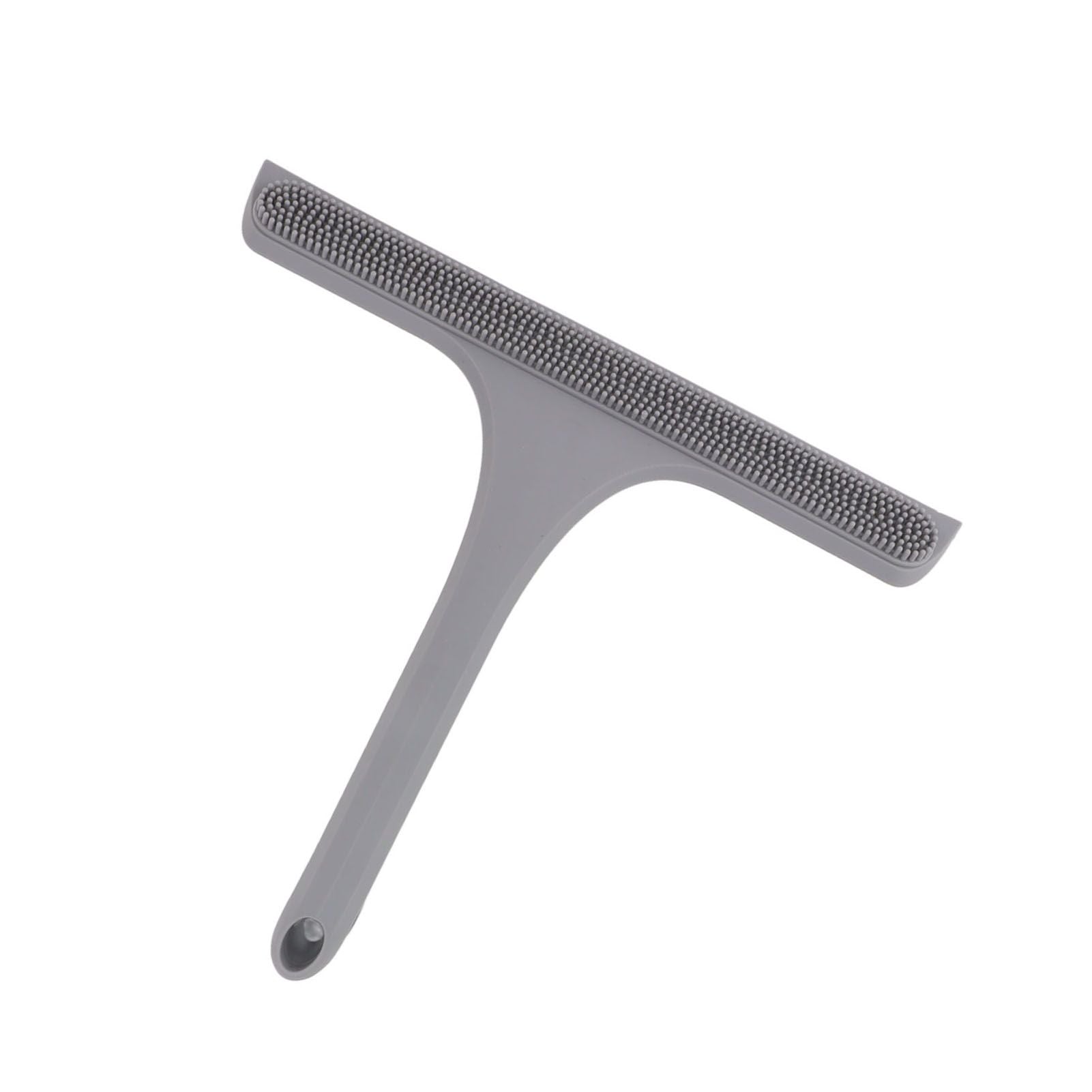Glass Wiper with Non Slip Handle Silicone Window Cleaner Squeegee for Bathroom Windows Kitchen Mirror Grey V1294-YM0521-3112230011812
