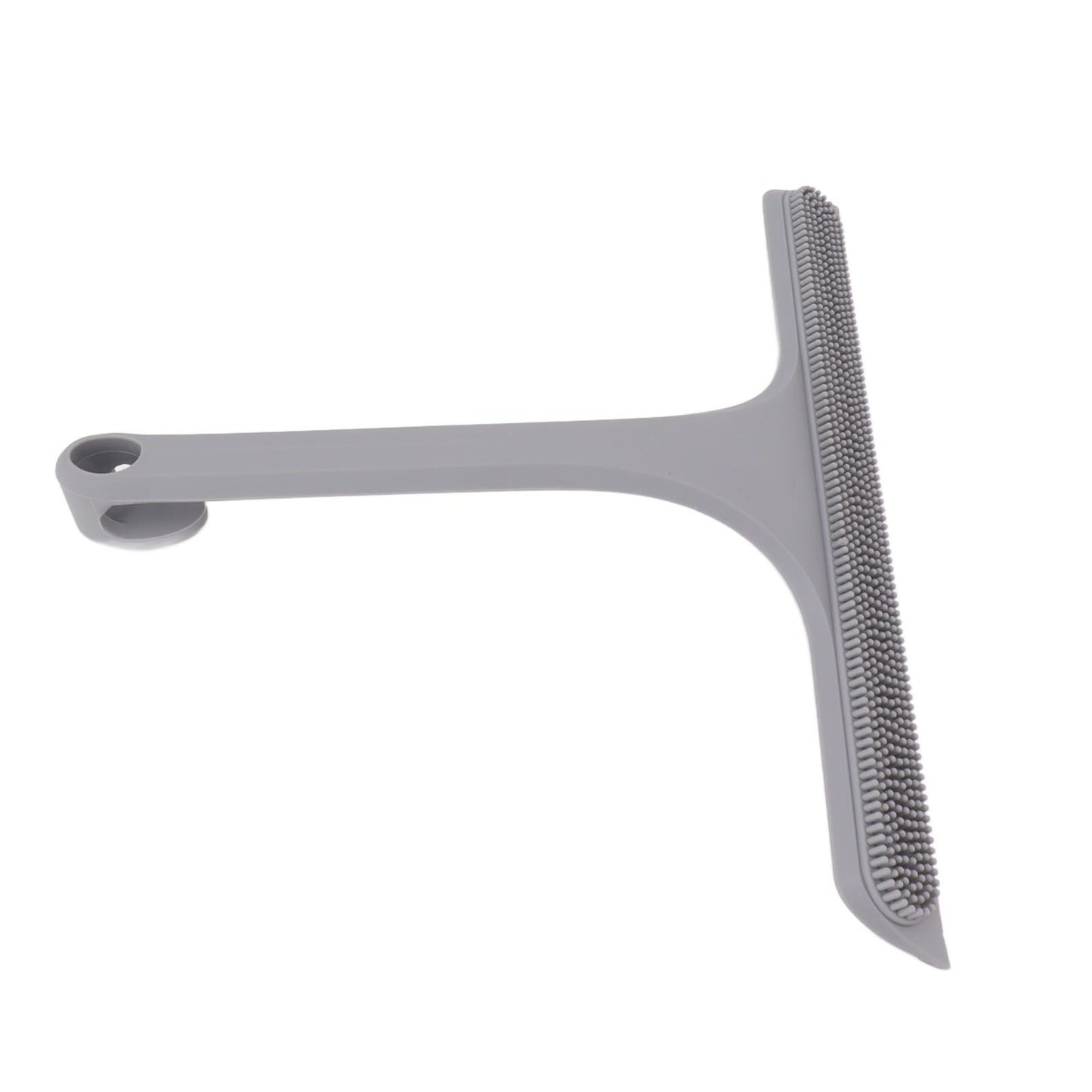Glass Wiper with Non Slip Handle Silicone Window Cleaner Squeegee for Bathroom Windows Kitchen Mirror Grey V1294-YM0521-3112230011812