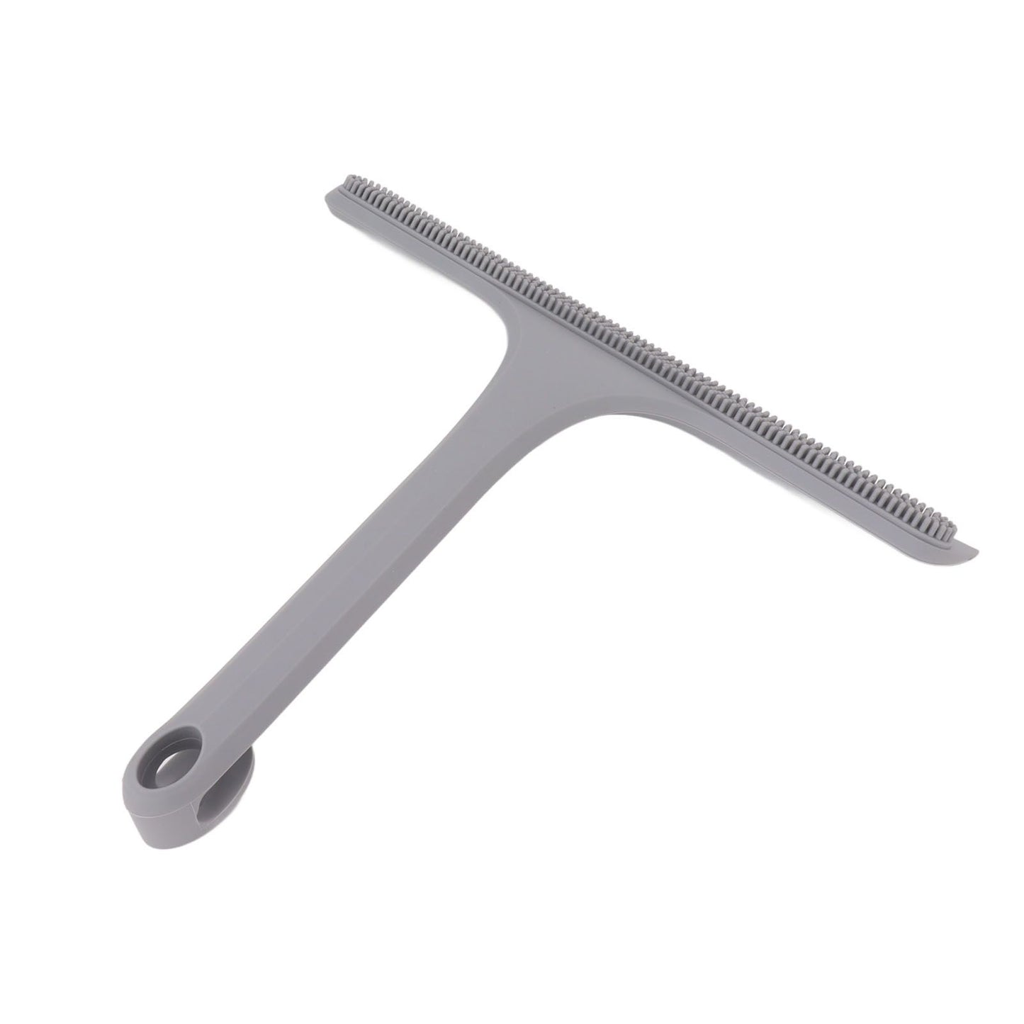 Glass Wiper with Non Slip Handle Silicone Window Cleaner Squeegee for Bathroom Windows Kitchen Mirror Grey V1294-YM0521-3112230011812