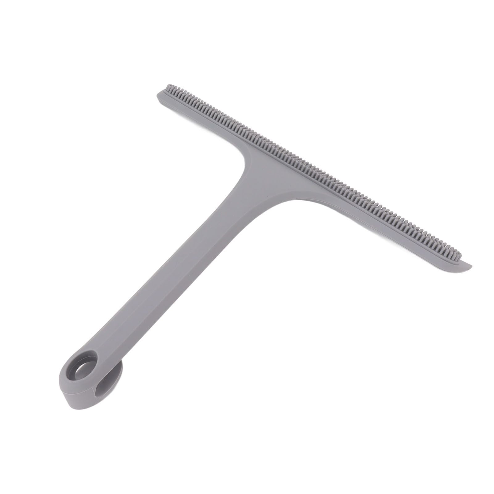 Glass Wiper with Non Slip Handle Silicone Window Cleaner Squeegee for Bathroom Windows Kitchen Mirror Grey V1294-YM0521-3112230011812