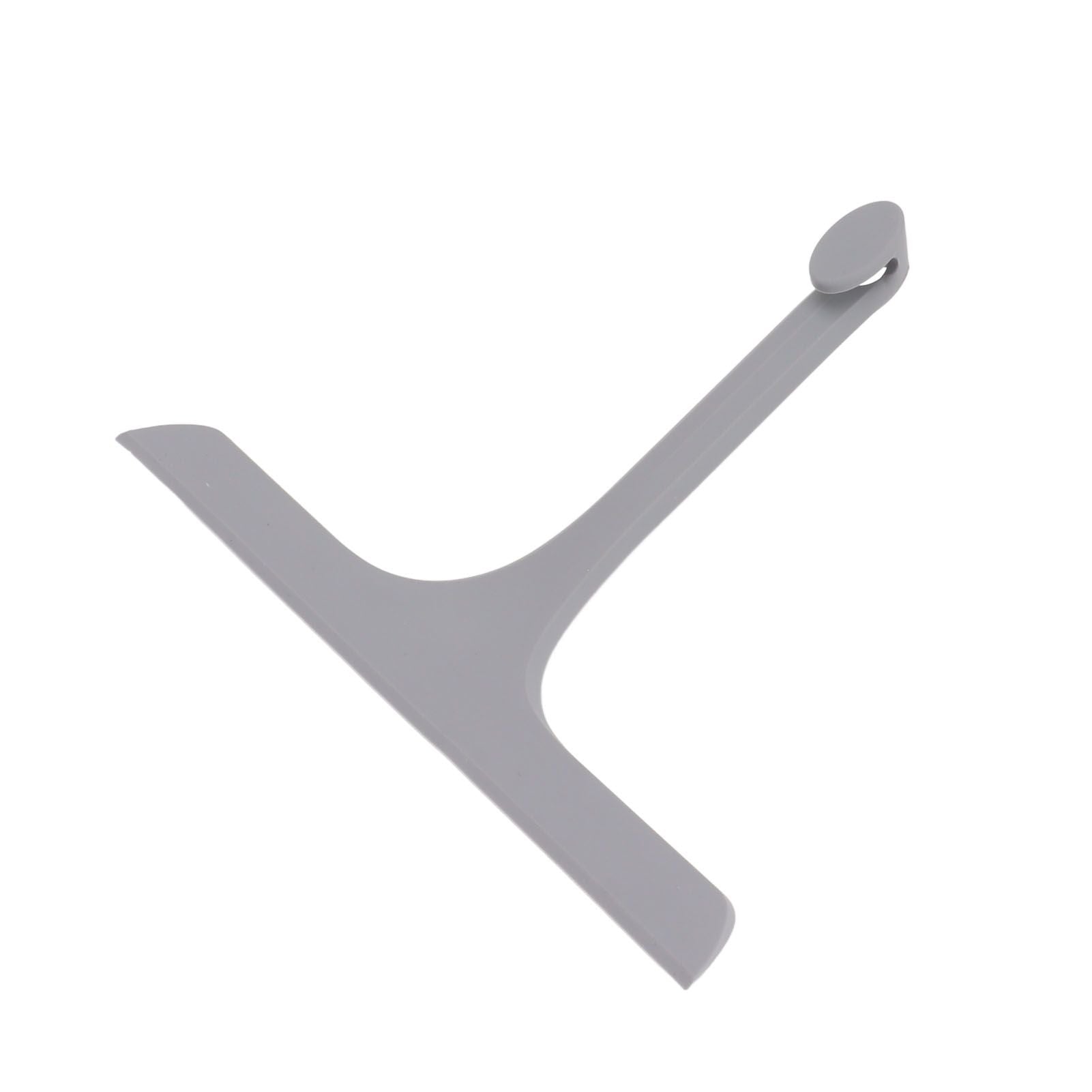 Glass Wiper with Non Slip Handle Silicone Window Cleaner Squeegee for Bathroom Windows Kitchen Mirror Grey V1294-YM0521-3112230011812