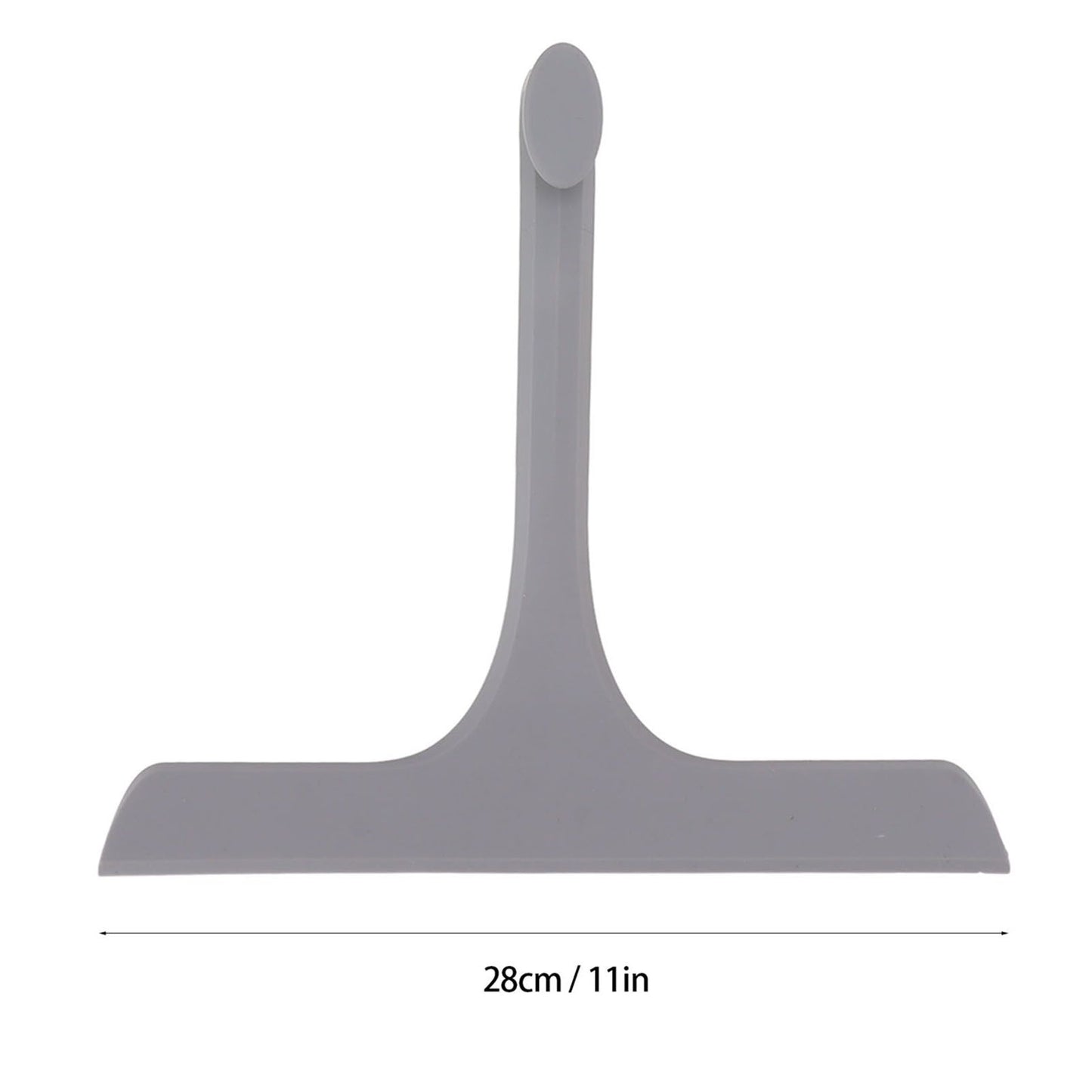 Glass Wiper with Non Slip Handle Silicone Window Cleaner Squeegee for Bathroom Windows Kitchen Mirror Grey V1294-YM0521-3112230011812
