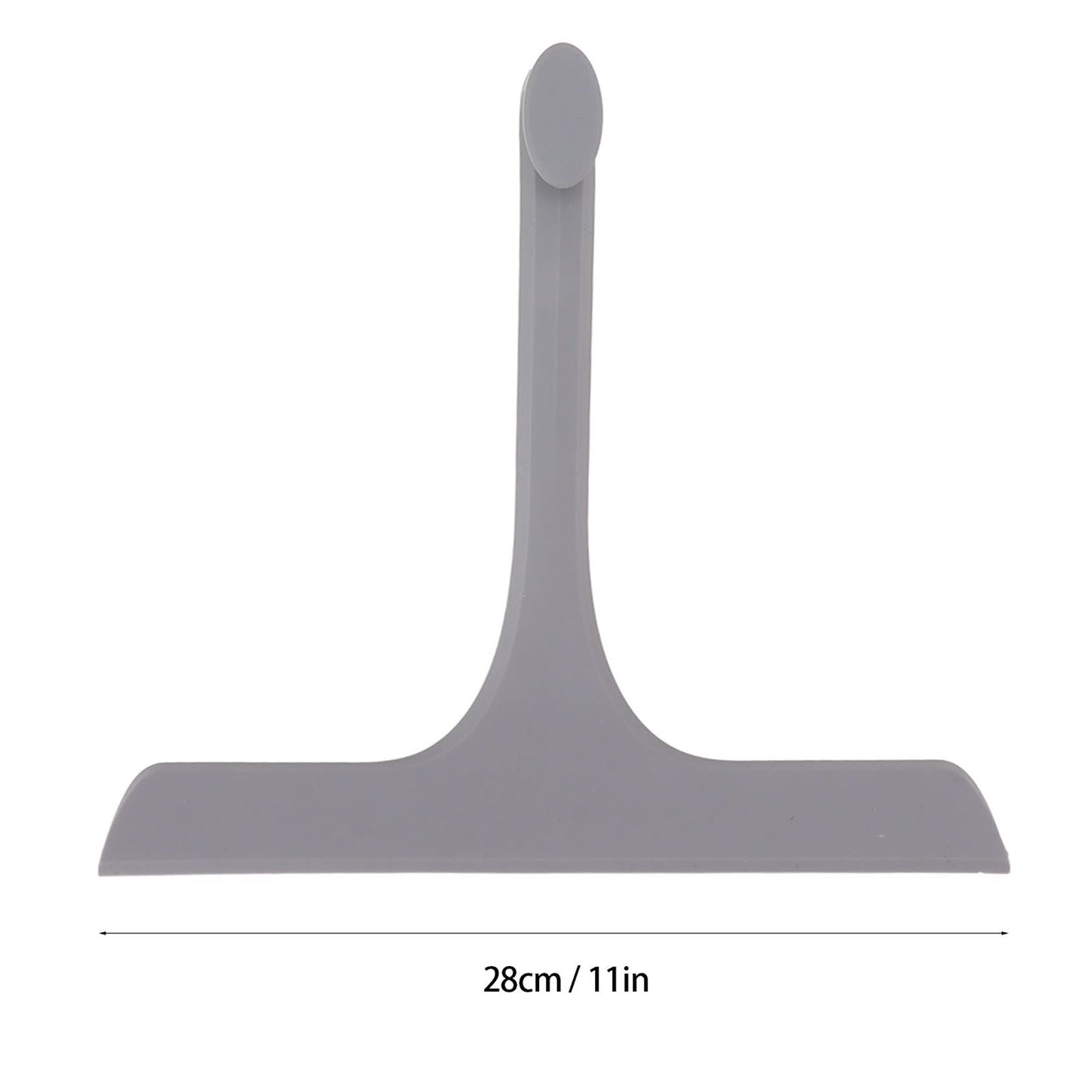 Glass Wiper with Non Slip Handle Silicone Window Cleaner Squeegee for Bathroom Windows Kitchen Mirror Grey V1294-YM0521-3112230011812