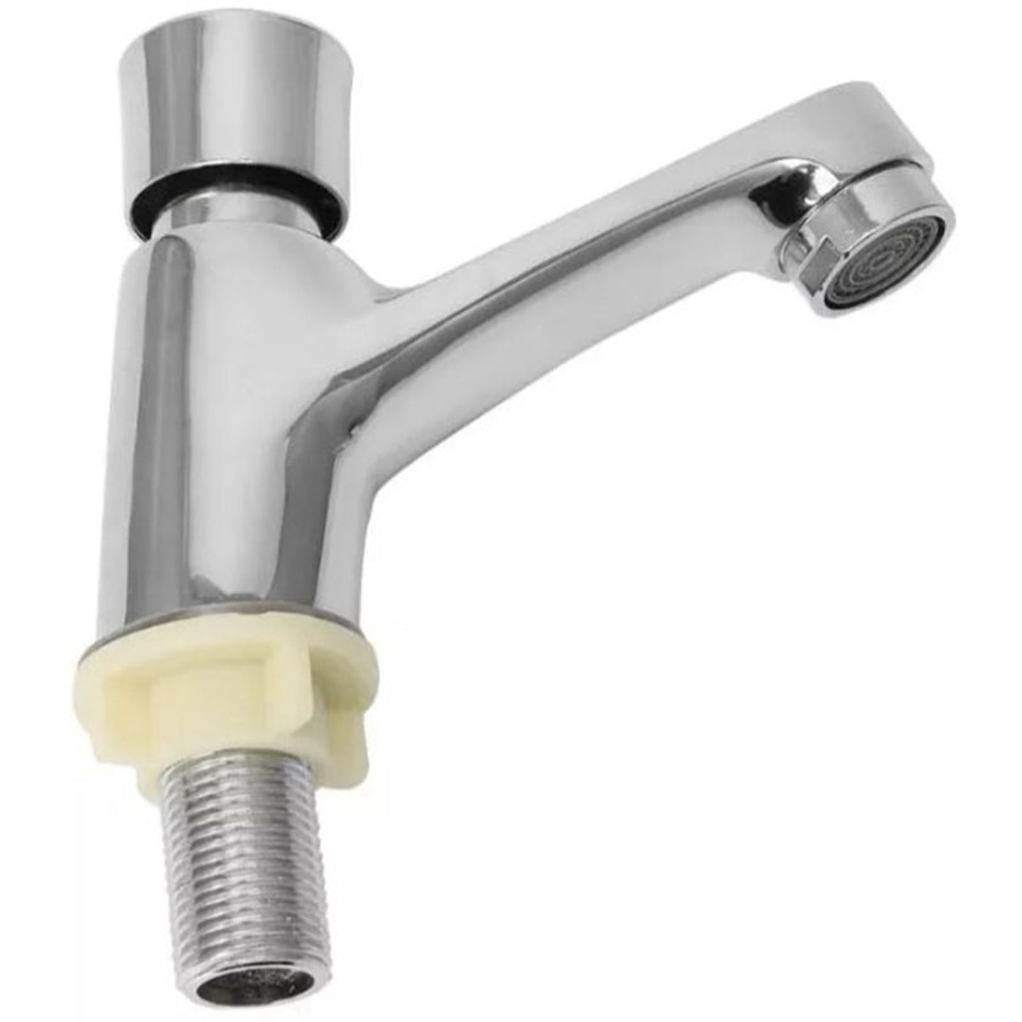 Time Delay Silver Faucet Single Tube Cold Water Basin Taps for Public Hotel Restaurant Shopping Mall V1294-YM0521-3112230012811