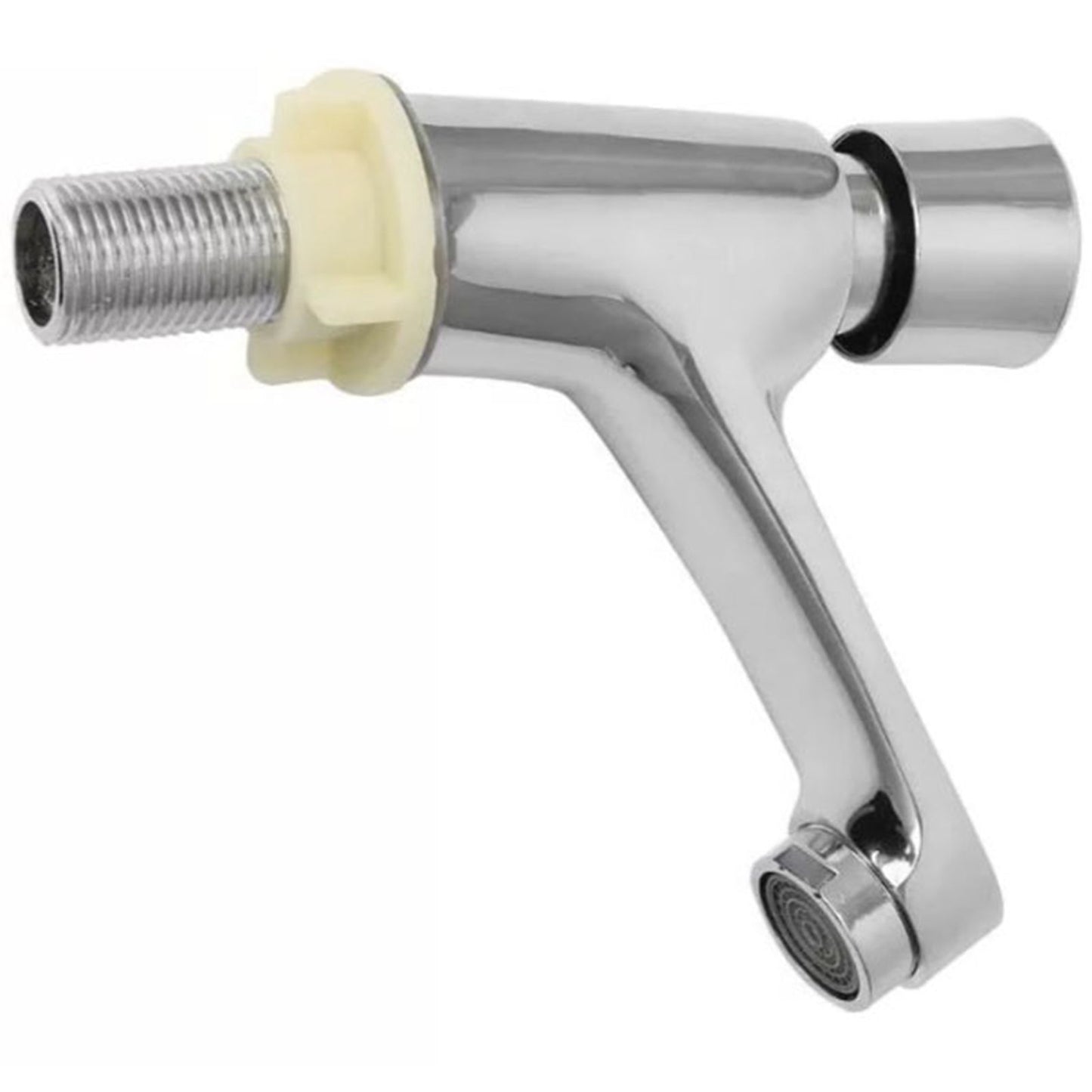 Time Delay Silver Faucet Single Tube Cold Water Basin Taps for Public Hotel Restaurant Shopping Mall V1294-YM0521-3112230012811