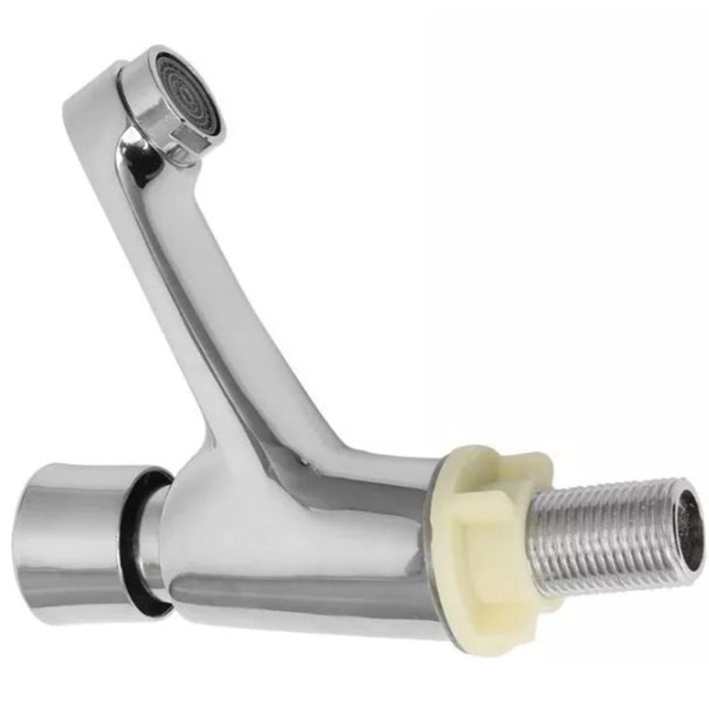 Time Delay Silver Faucet Single Tube Cold Water Basin Taps for Public Hotel Restaurant Shopping Mall V1294-YM0521-3112230012811