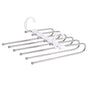 White Foldable Pants Rack Hanger Multifunctional Multi Layer Pants Folding Trouser Hanging Rack V1294-YM0521-3112230015611