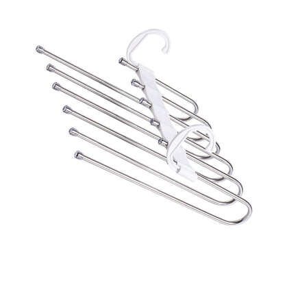 White Foldable Pants Rack Hanger Multifunctional Multi Layer Pants Folding Trouser Hanging Rack V1294-YM0521-3112230015611