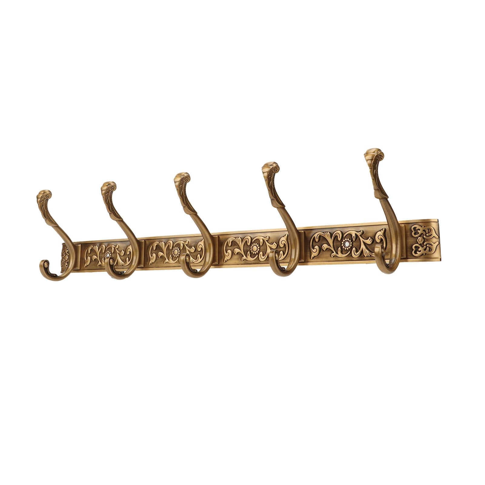 Rail Wall Hook Behind Door Mounted for Coat Hat Clothes Hanging Vintage Space Aluminum Hardware V1294-YM0521-3112230015811