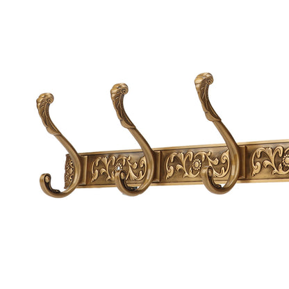 Rail Wall Hook Behind Door Mounted for Coat Hat Clothes Hanging Vintage Space Aluminum Hardware V1294-YM0521-3112230015811