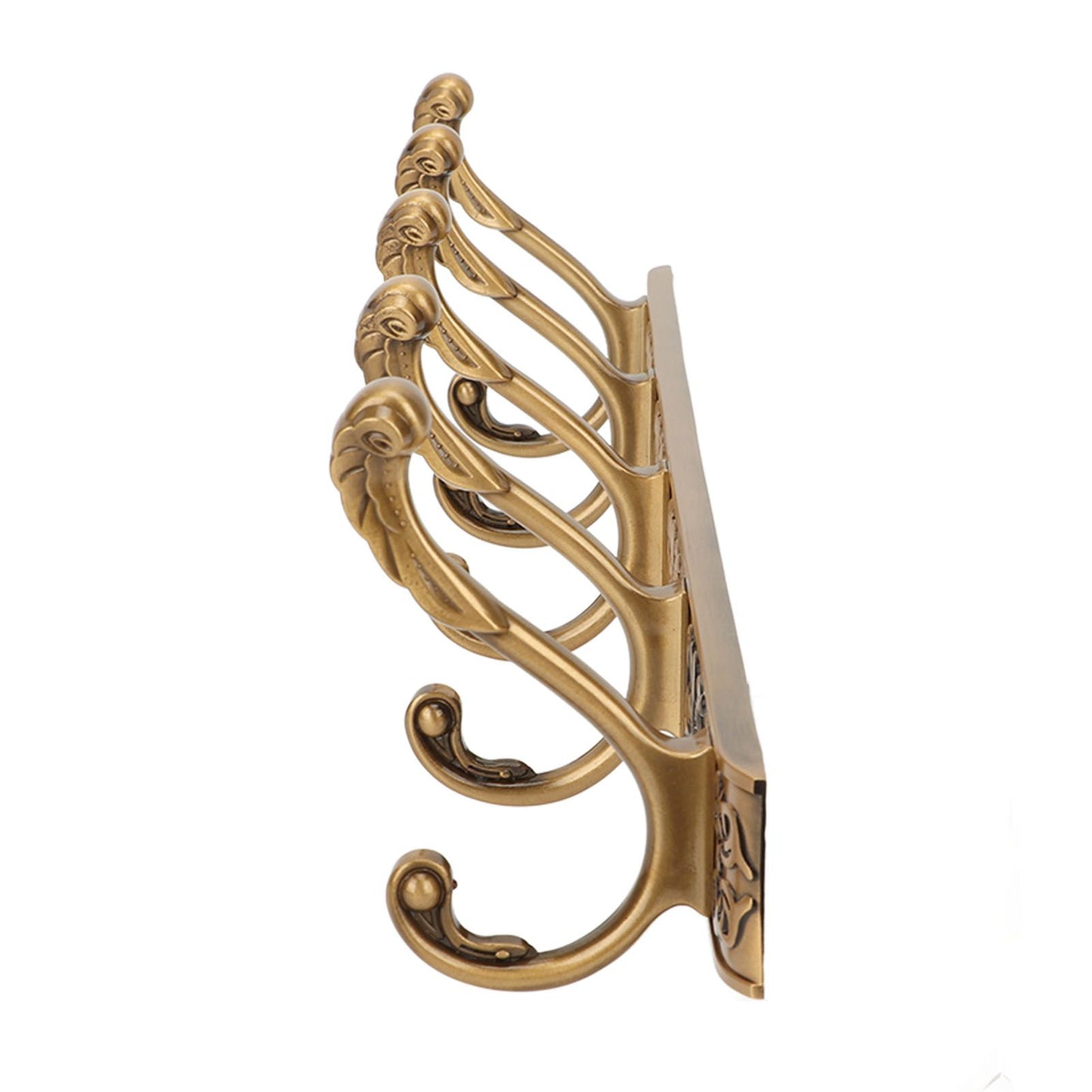 Rail Wall Hook Behind Door Mounted for Coat Hat Clothes Hanging Vintage Space Aluminum Hardware V1294-YM0521-3112230015811