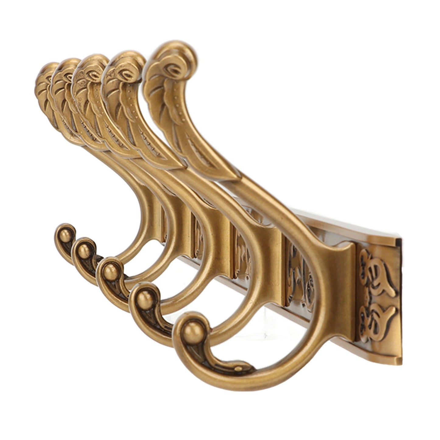 Rail Wall Hook Behind Door Mounted for Coat Hat Clothes Hanging Vintage Space Aluminum Hardware V1294-YM0521-3112230015811