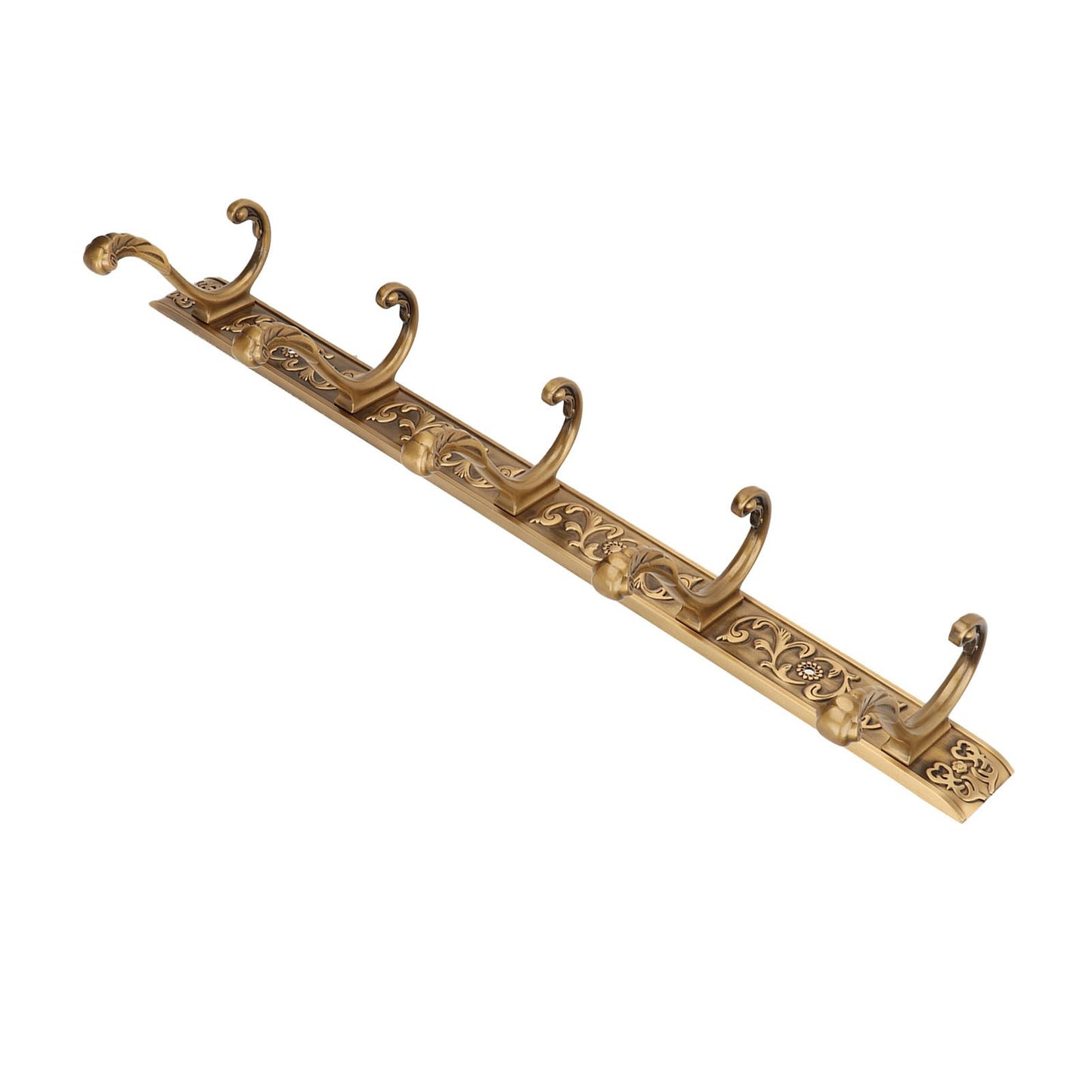 Rail Wall Hook Behind Door Mounted for Coat Hat Clothes Hanging Vintage Space Aluminum Hardware V1294-YM0521-3112230015811