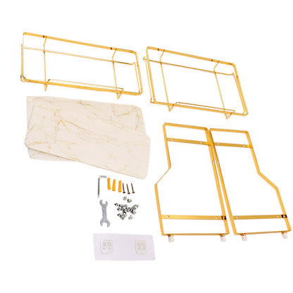 Bathroom Storage Shelf Wall Mounted Corner Organizer Standing Rack for Living Room Bedroom Kitchen White and V1294-YM0521-3112230017111