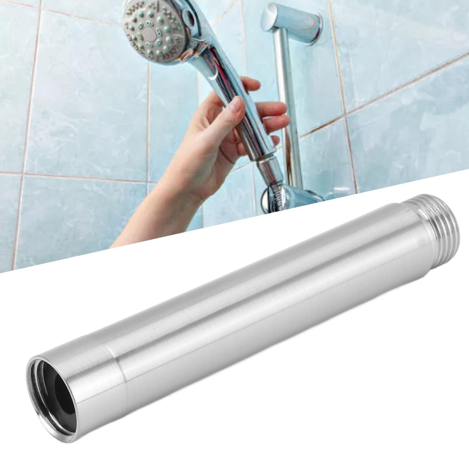 Shower Extension Tube Stainless Steel Handheld Shower Head Extender for Bathroom 4in V1294-YM0521-3112230019211