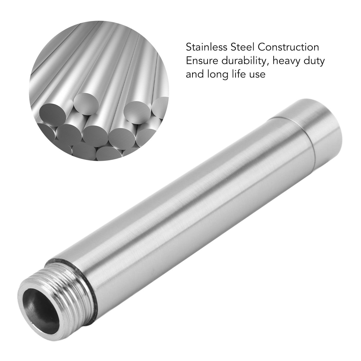 Shower Extension Tube Stainless Steel Handheld Shower Head Extender for Bathroom 4in V1294-YM0521-3112230019211