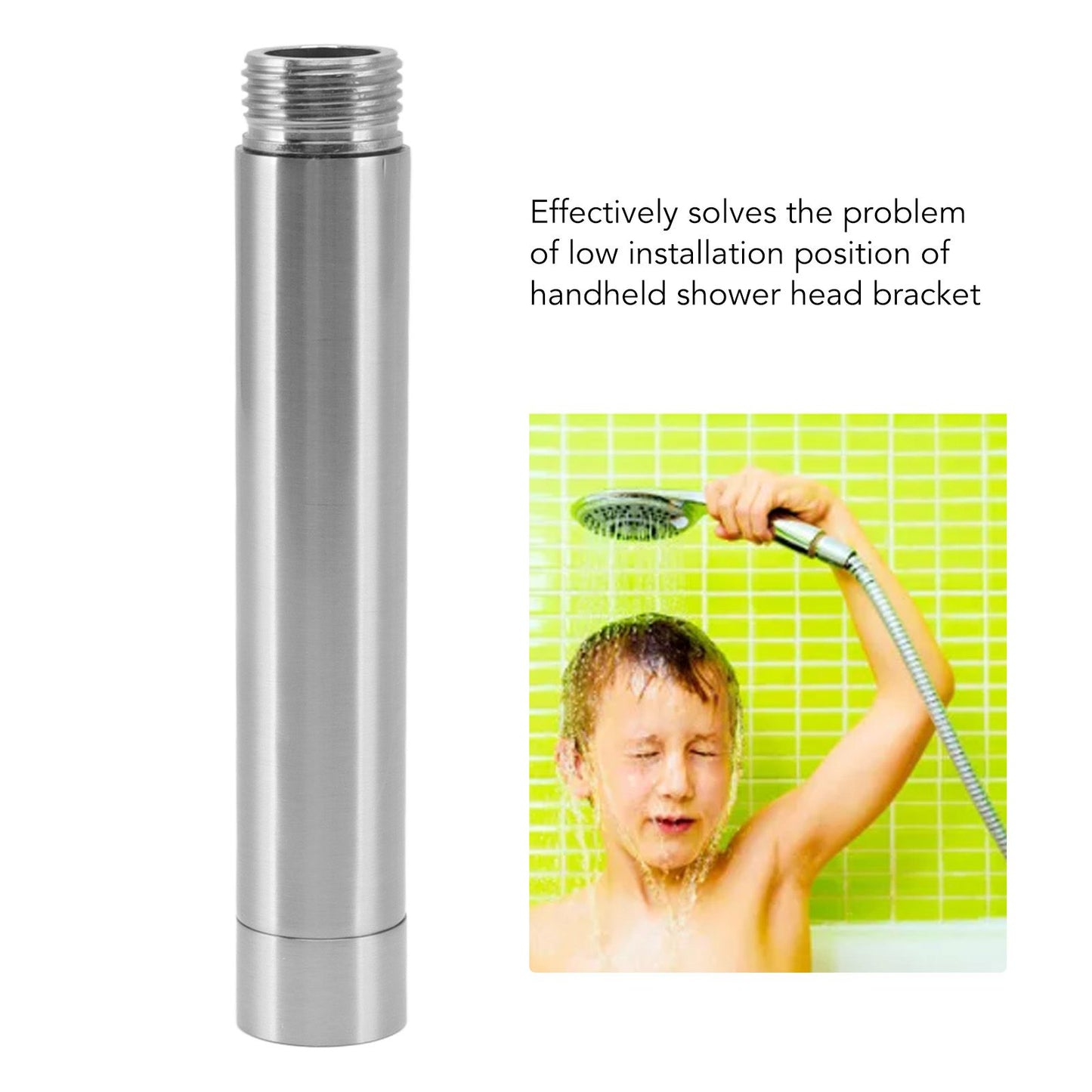 Shower Extension Tube Stainless Steel Handheld Shower Head Extender for Bathroom 4in V1294-YM0521-3112230019211