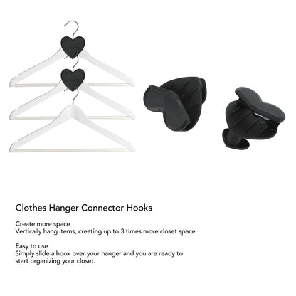 12pcs Clothes Hanger Connector Hooks Hanger Connecting Hooks Multifunctional Wardrobe Drying Hanger Black V1294-YM0521-3112230022211